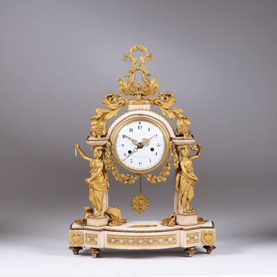 Pendola da Tavolo a Portico, Mathiau le Jeune, Francia Inizio XIX Secolo