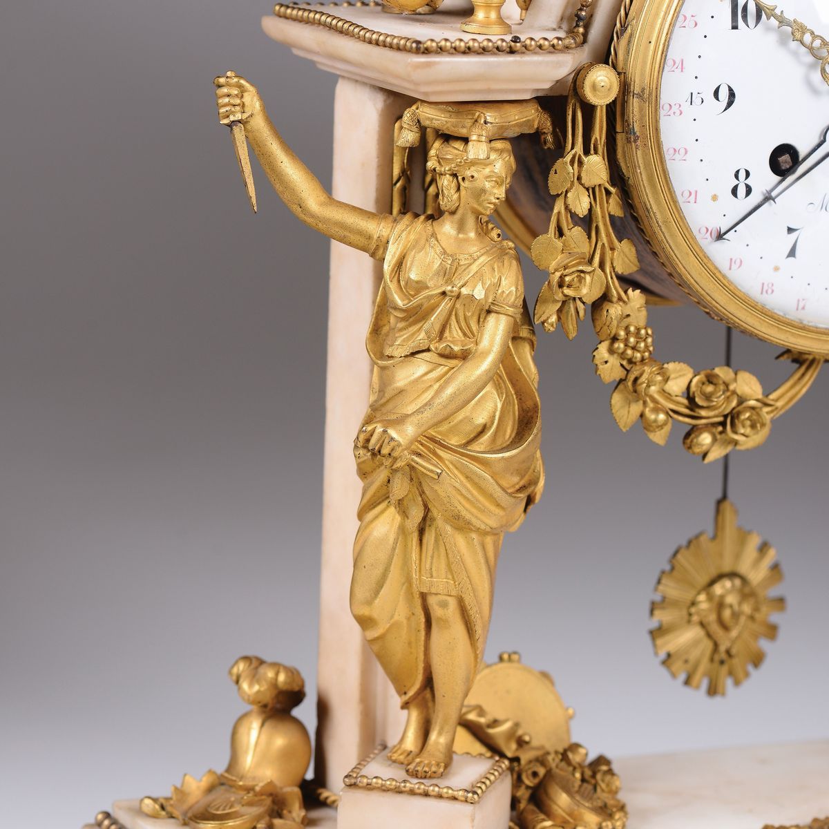 Pendola da Tavolo a Portico, Mathiau le Jeune, Francia Inizio XIX Secolo
