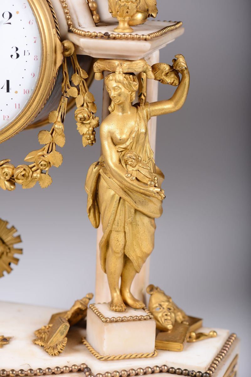 Pendola da Tavolo a Portico, Mathiau le Jeune, Francia Inizio XIX Secolo