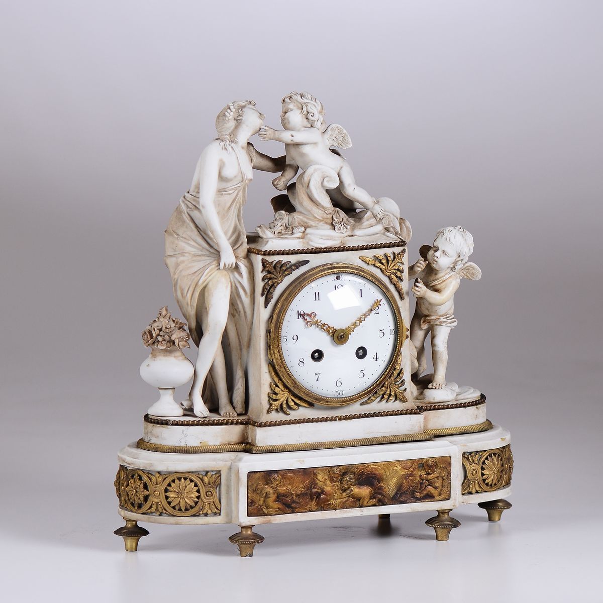 Pendola da Camino in Biscuit, Francia Napoleone III