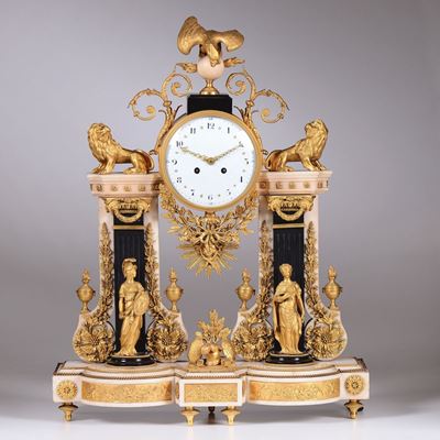 Pendola da Tavolo a Portico Napoleone III, Francia Seconda Metà XIX Secolo
