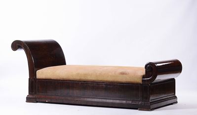 Dormeuse Lastronata in Mogano, XIX Secolo