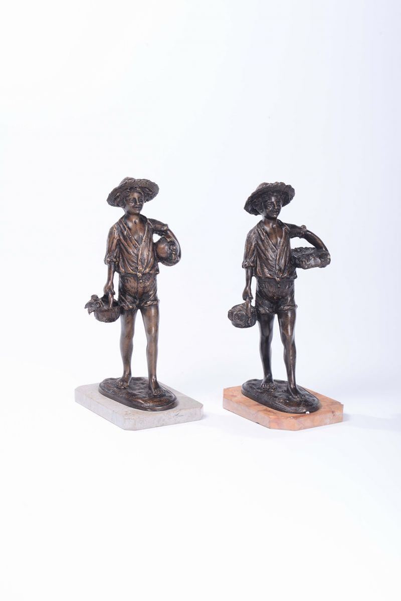 Di Giacomo Due scugnizzi  - Auction Asta a Tempo Antiquariato - II - Cambi Casa d'Aste