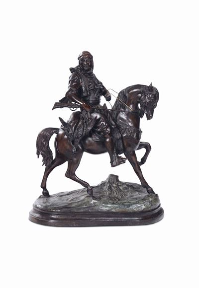 Antoine Louis Barye (1796-1875)beduino a Cavallo