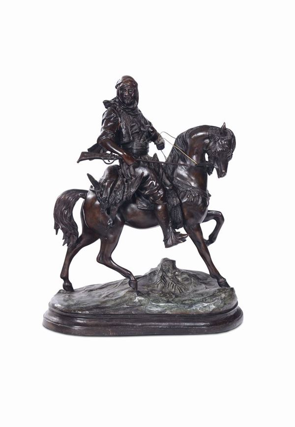 Antoine Louis Barye (1796-1875) Beduino a cavallo
