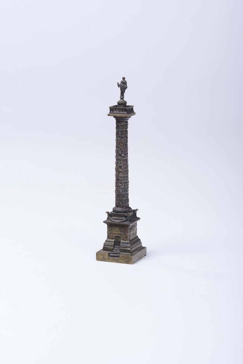 Modellino di colonna traiana in bronzo  - Auction Fine Art - Cambi Casa d'Aste