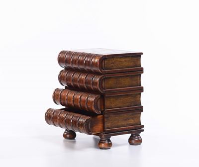 Mobiletto a Cassetti con Finti Libri
