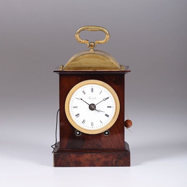 A veneered table clock, Robert, Switzerland, 19th century