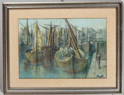 Libero Verzetti (1906 - 1989)barche