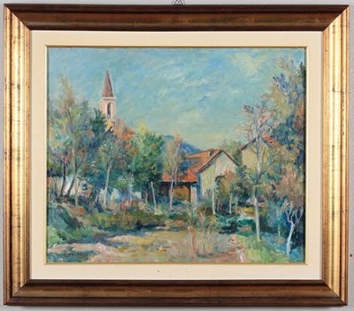 Emanuele Rambaldi (1903 - 1968)paesaggio Campestre