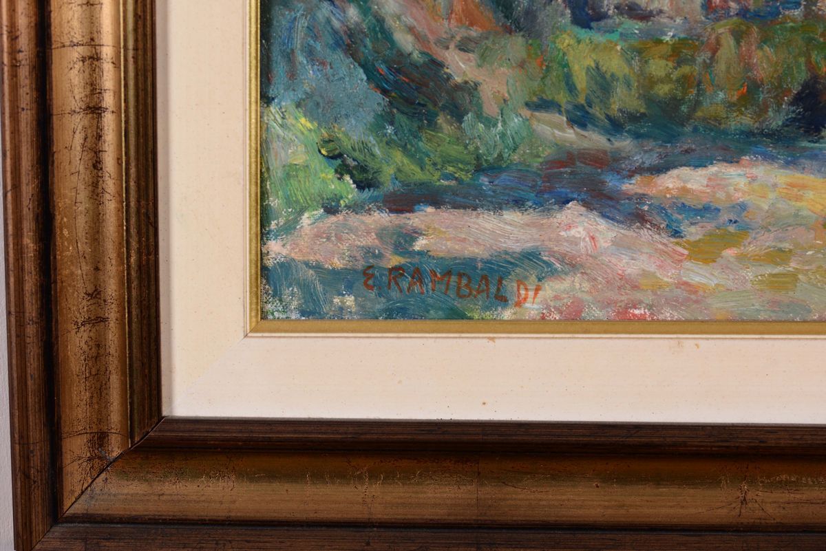 Emanuele Rambaldi (1903 - 1968)paesaggio Campestre