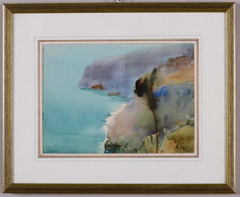 A. De Luca Paesaggio costiero  - Auction Fine Art - Cambi Casa d'Aste