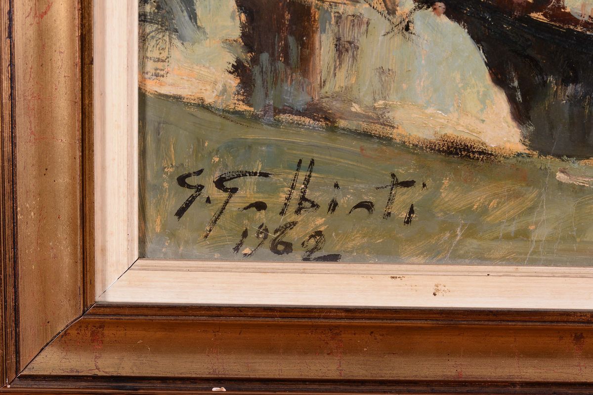 Giacinto Galbiati (1908-1992)veduta di Porto, 1962
