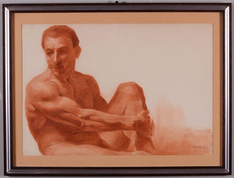 Sexto Canegallo (1892-1966) Nudo maschile  - Auction Fine Art - Cambi Casa d'Aste