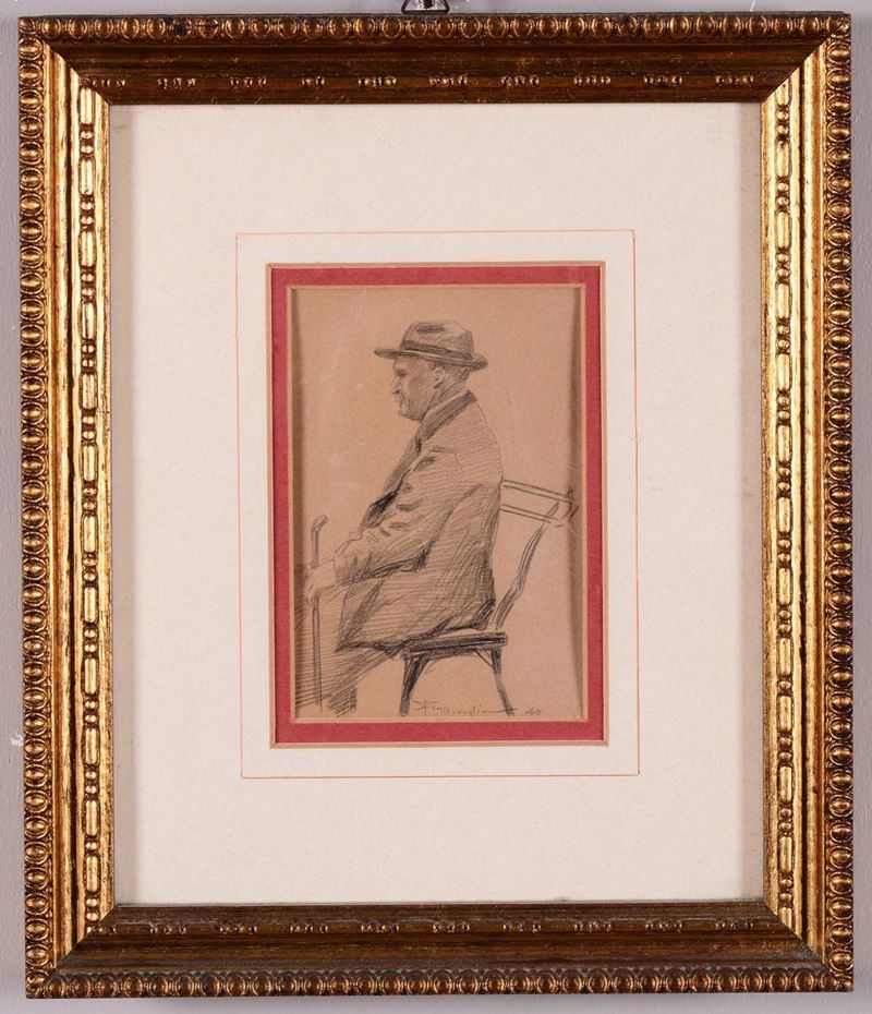 Federico Maragliano (1873-1952) Signore seduto  - Auction Fine Art - Cambi Casa d'Aste