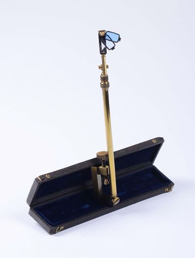 Camera Chiara (o Lucida) in Ottone Verniciato a Brasolina, Francia 1900 Circa