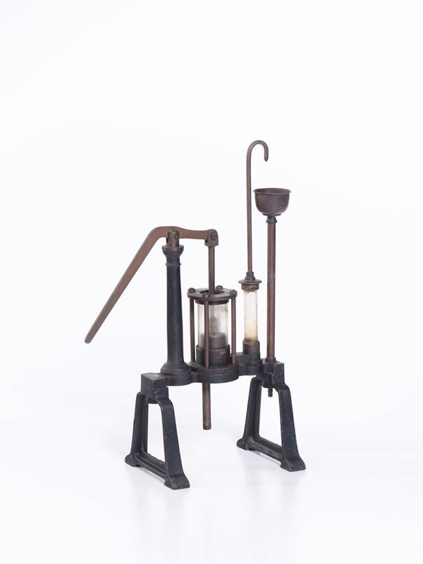 Pompa aspirante / premente per uso didattico, Francia o Italia, metà XIX secolo