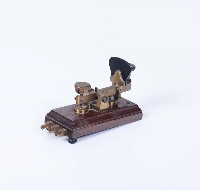 Tasto telegrafico trasmittente, Italia, fine 1800  - Auction Maritime Art and Scientific Instruments - Cambi Casa d'Aste