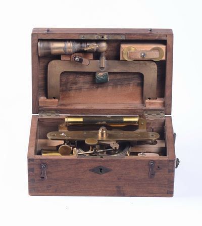 Livello a Cannocchiale di Precisione, Firmato:” Richer a Paris”, Francia 1820 Circa