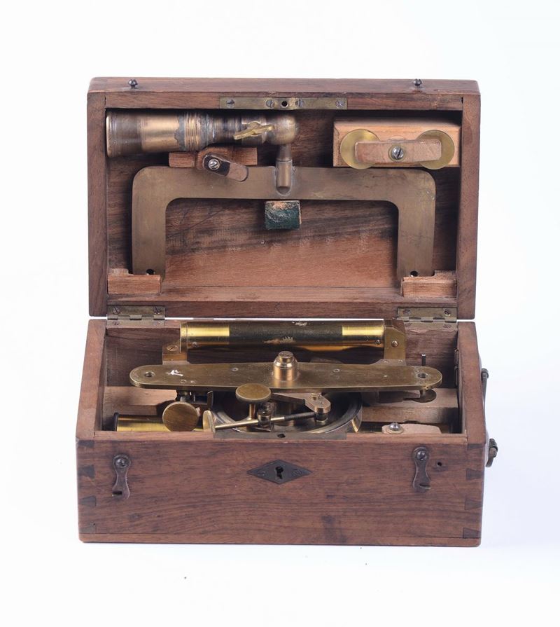 Livello a cannocchiale di precisione, firmato:” Richer a Paris”, Francia 1820 circa  - Auction Maritime Art and Scientific Instruments - Cambi Casa d'Aste