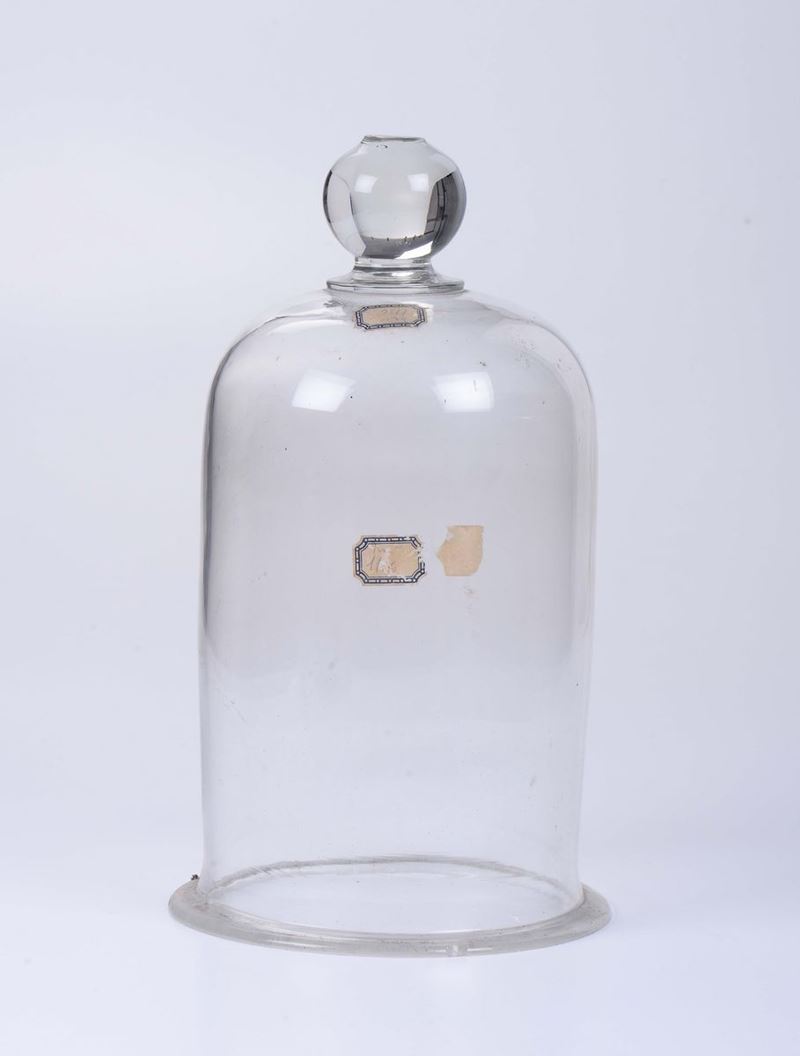 Campana in vetro per piatto di pompa pneumatica, Francia metà XIX secolo  - Asta Arte Marinara e Strumenti Scientifici - Cambi Casa d'Aste