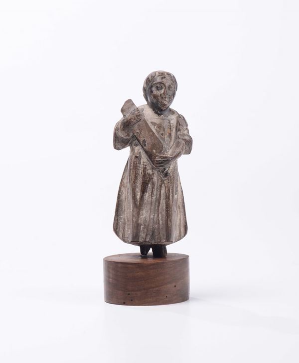 Scultura in legno raffigurante fanciullo, XVII secolo