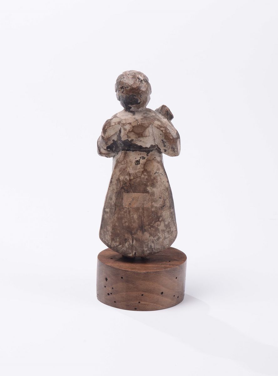 Scultura in Legno Raffigurante Fanciullo, XVII Secolo