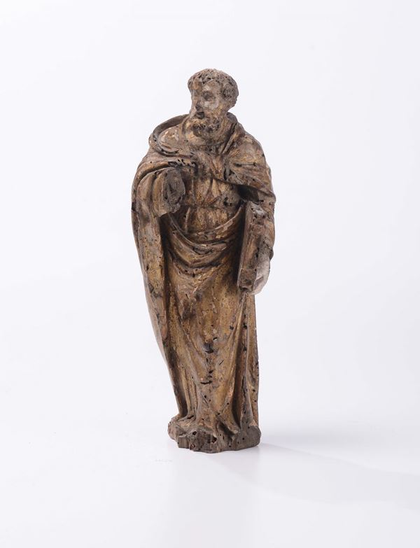 Scultura in legno raffigurante profeta, Nord Italia XVII secolo