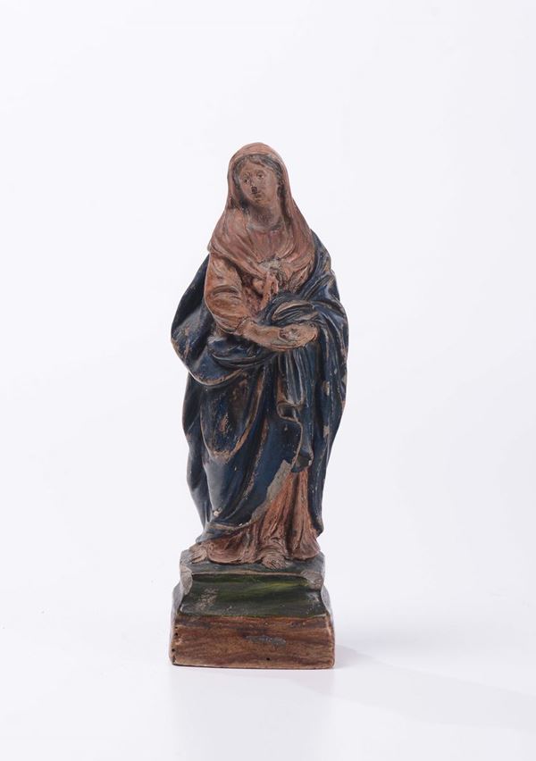 Madonna in terracotta policroma, XVIII secolo