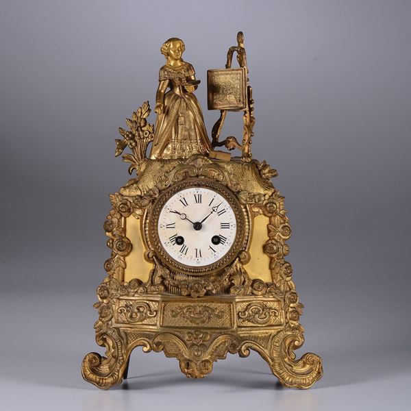 An ormolu table clock, France, 19th century