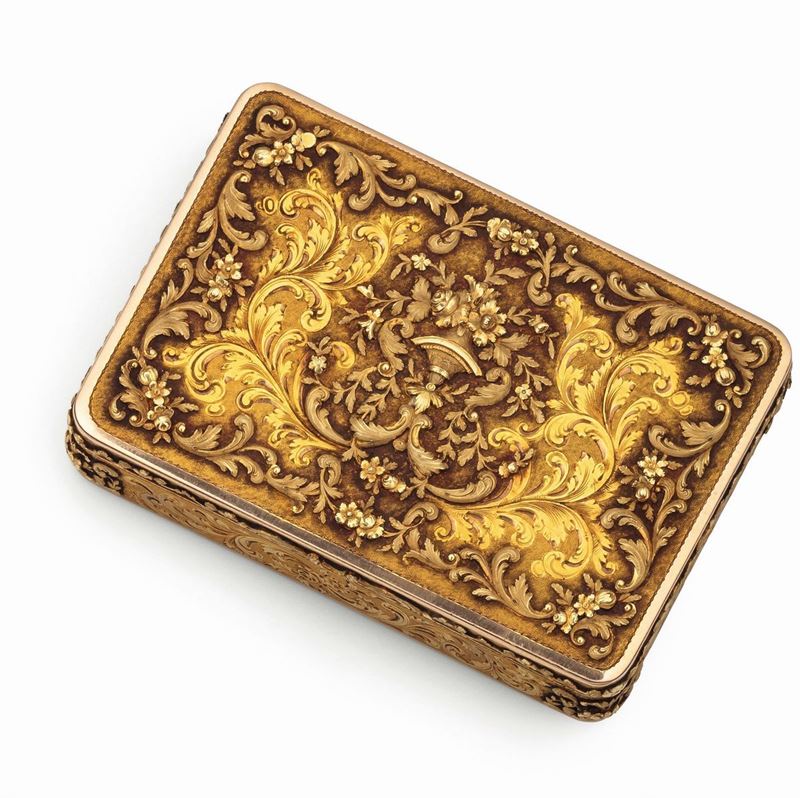 Cigarette case in yellow gold  - Auction Fine Jewels - Cambi Casa d'Aste