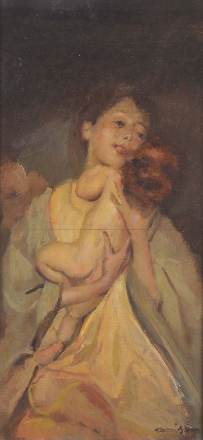 Giuseppe Amisani (1881-1941)donna con Bambino