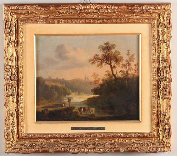 Samuel David Colkett (1806-1863) Paesaggio con fiume