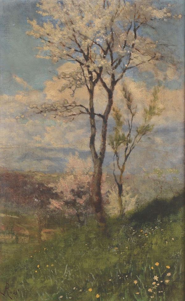 Luigi Rossi (1853-1923) Albero in fiore