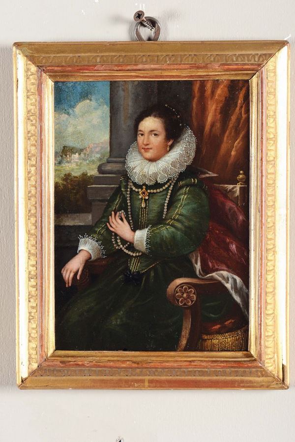 Scuola del XVII secolo Ritratto di Nobildonna
