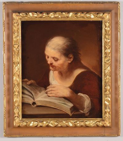 Giuseppe Nogari (venezia 1699 - 1763)anziana che Legge