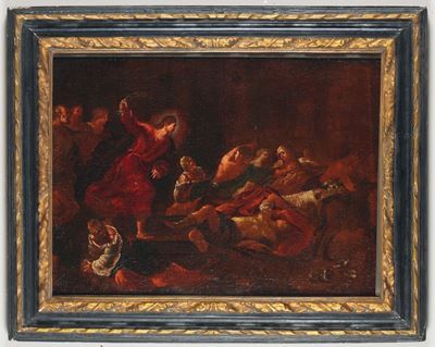 Scuola del XVII Secologesù Caccia i Mercanti dal Tempio