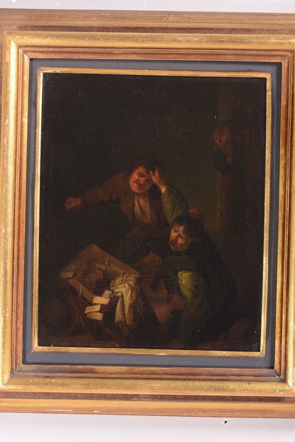 Scuola olandese del XVIII secolo Rissa di giocatori