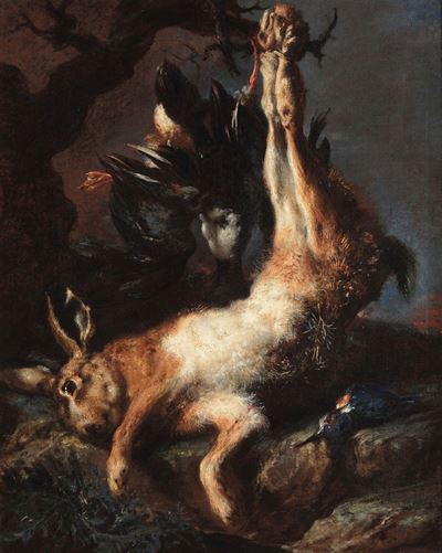 Felice Boselli (piacenza 1650 - Parma 1732)lepre Appesa