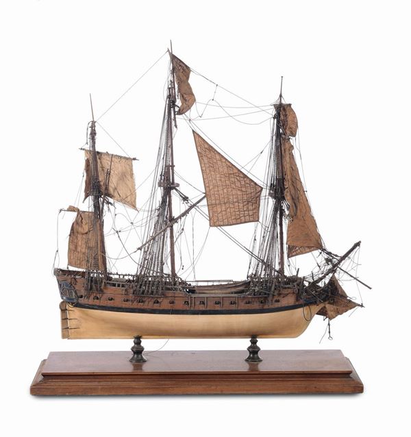 Modello di fregata da presentazione, Francia, XIX secolo