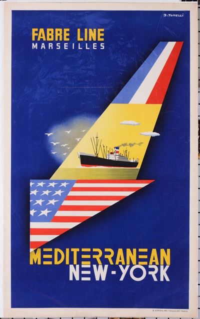 Fabre Line Mediterranean New York, Litografie
