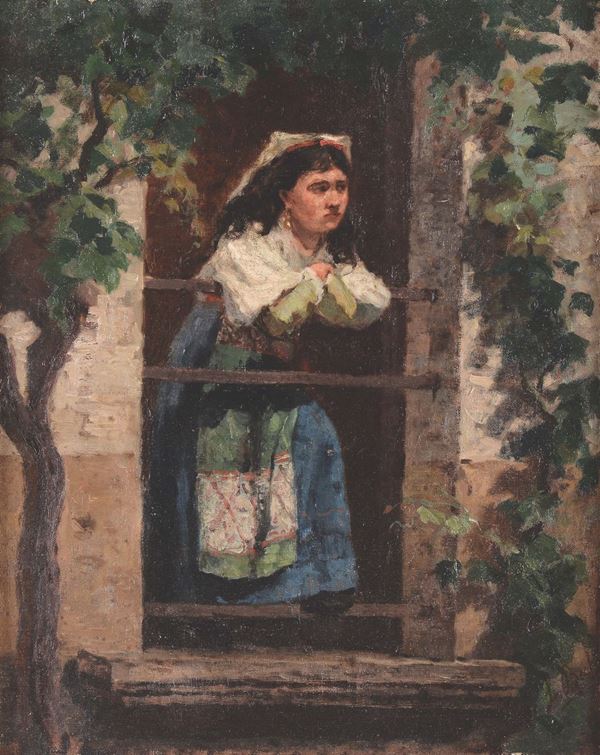 Luigi Bechi (1830-1919) Al balcone
