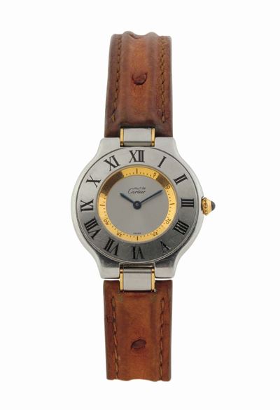Cartier, Must De Cartier 21,ref. 1330, Orologio da Polso, al Quarzo, in Acciaio, Impermeabile con...
