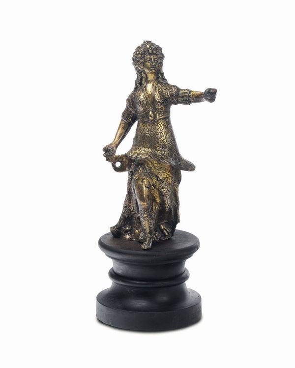 Figura femminile in bronzo dorato, XIX secolo