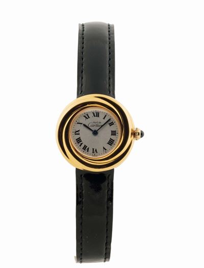 Cartier, Ronde, Ref.2735, Orologio da Polso, al Quarzo, Placcato Oro con Chiusura Deployante Orig...