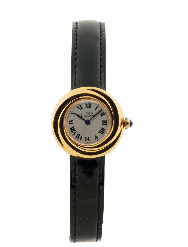 CARTIER, RONDE, Ref.2735, gold plated lady's quartz wristwatch with original deployant clasp. Made circa 1990  - Auction Watches and Pocket Watches - Cambi Casa d'Aste