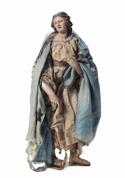 Scultura da Presepe Raffigurante Pastore, Napoli XIX Secolo