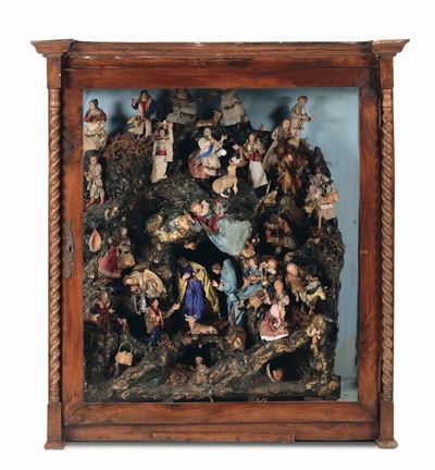 Teca Contenente Presepe, XIX Secolo