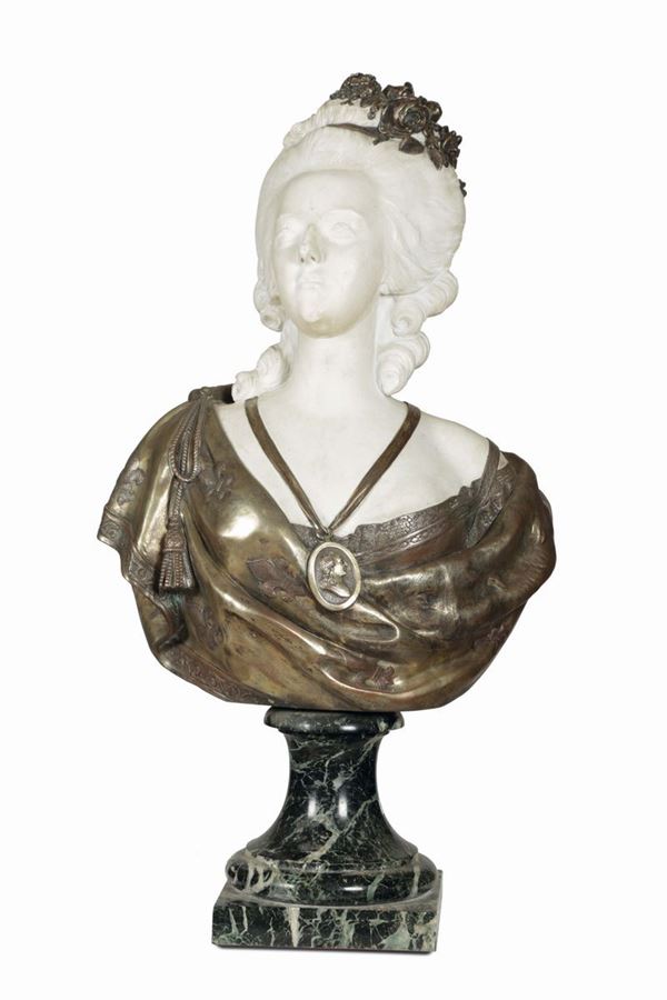 Busto in bisquit raffigurante Maria Antonietta, Sevres XIX-XX secolo