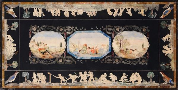 Piano in scagliola policroma, XIX-XX secolo